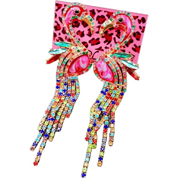 Tropical 🌴 Bird 🦜Earrings - Picture 3 of 7